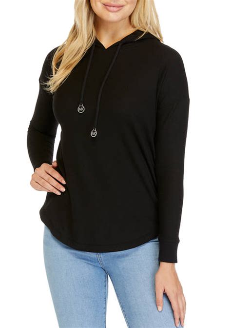 Michael kors sherpa waffle hoodie black + FREE SHIPPING